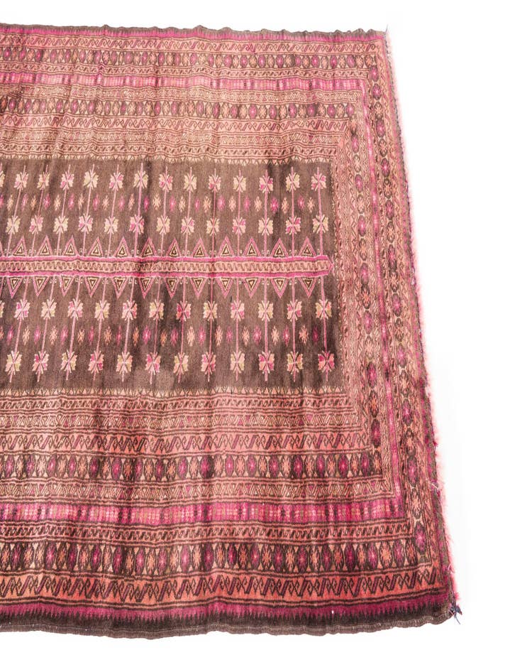 Detail image of 3' 3 x 4' 4  Hand Knotted Ultra Vintage Persian Wool Rug