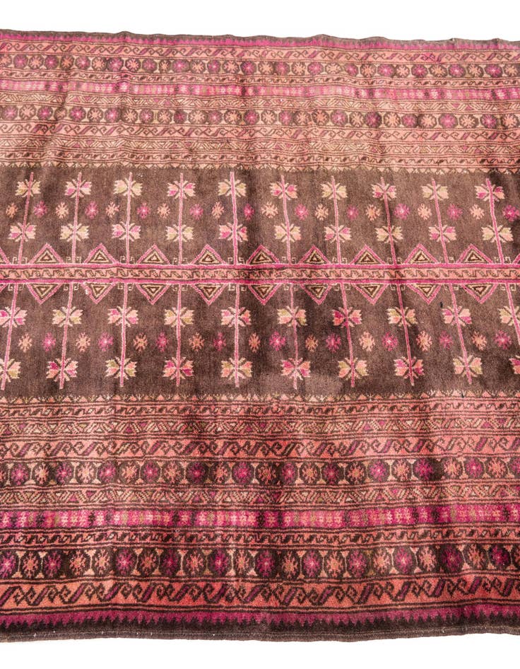 Detail image of 3' 3 x 4' 4  Hand Knotted Ultra Vintage Persian Wool Rug