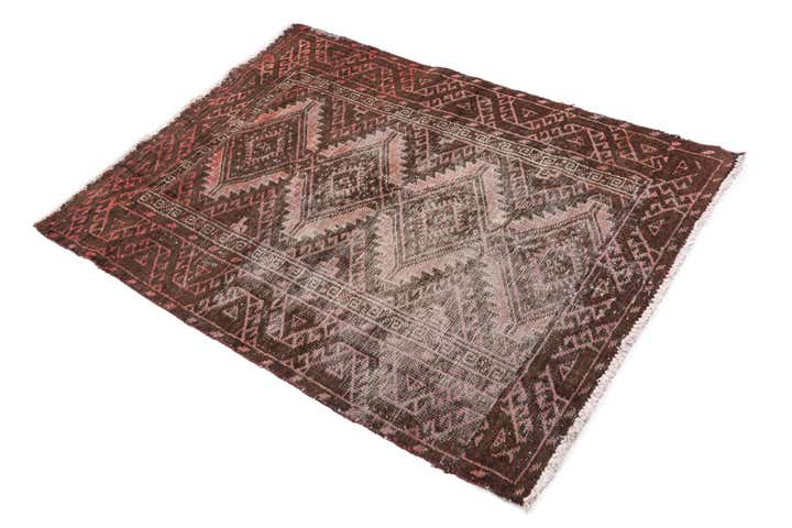 3' 3 x 4' 3 Hand Knotted Ultra Vintage Persian Wool Rug