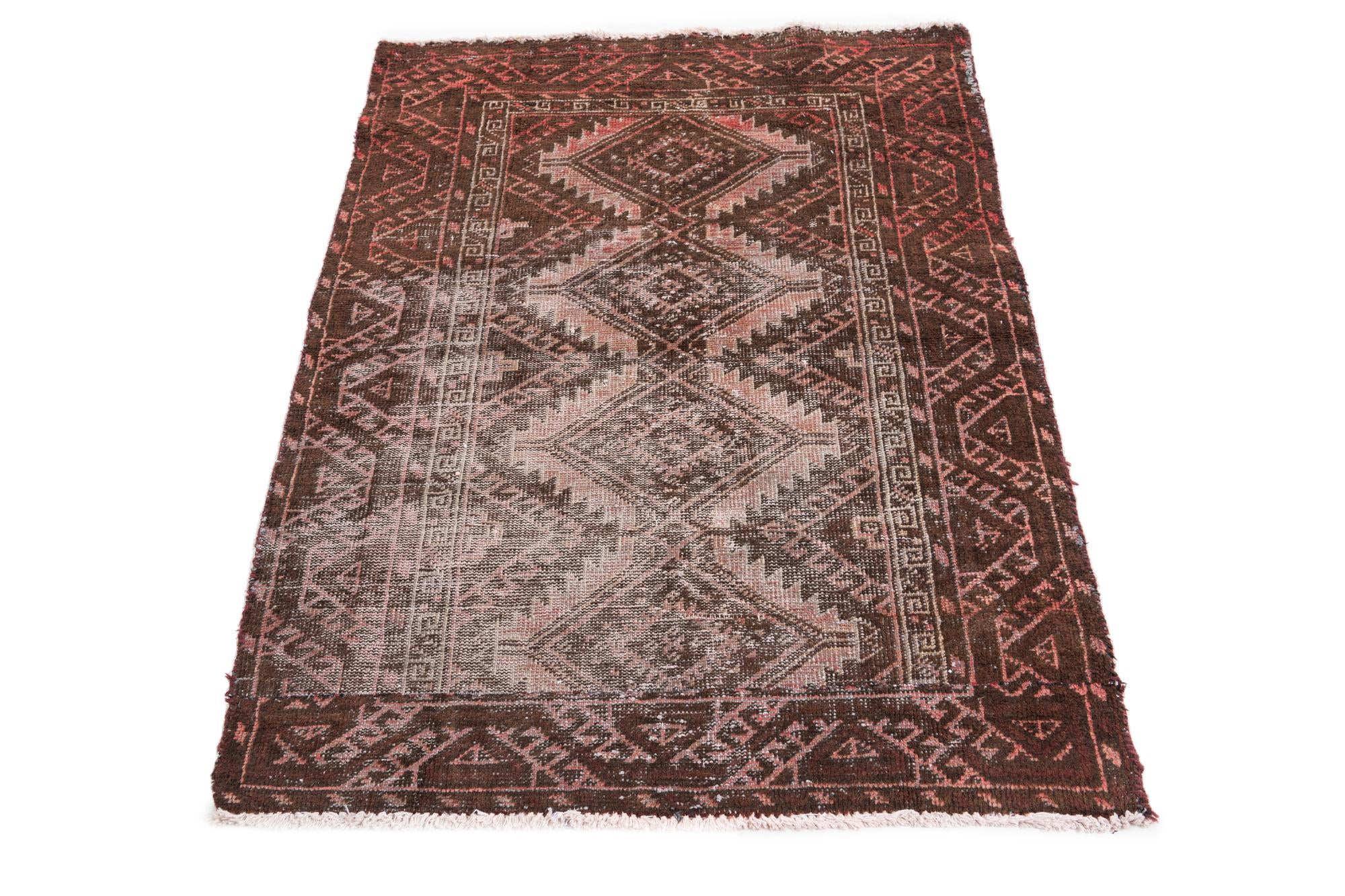 3' 3 x 4' 3 Hand Knotted Ultra Vintage Persian Wool Rug