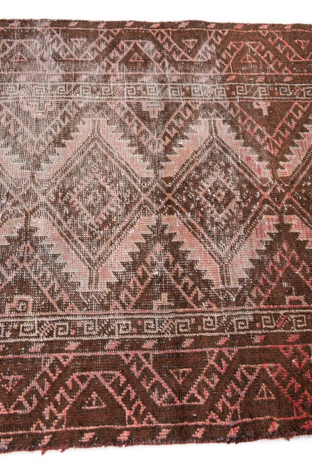Detail image of 3' 3 x 4' 3 Hand Knotted Ultra Vintage Persian Wool Rug