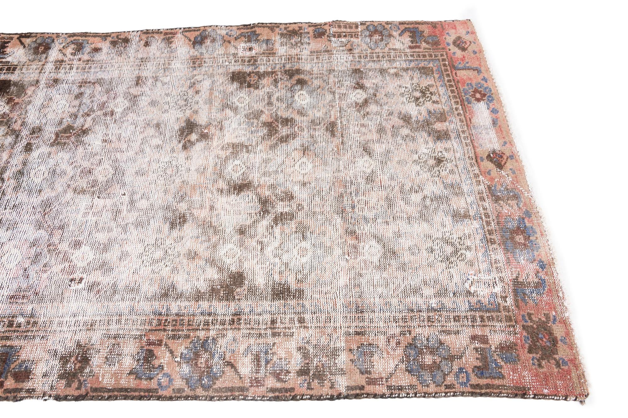 4' x 7' 7 Hand Knotted Ultra Vintage Persian Wool Rug
