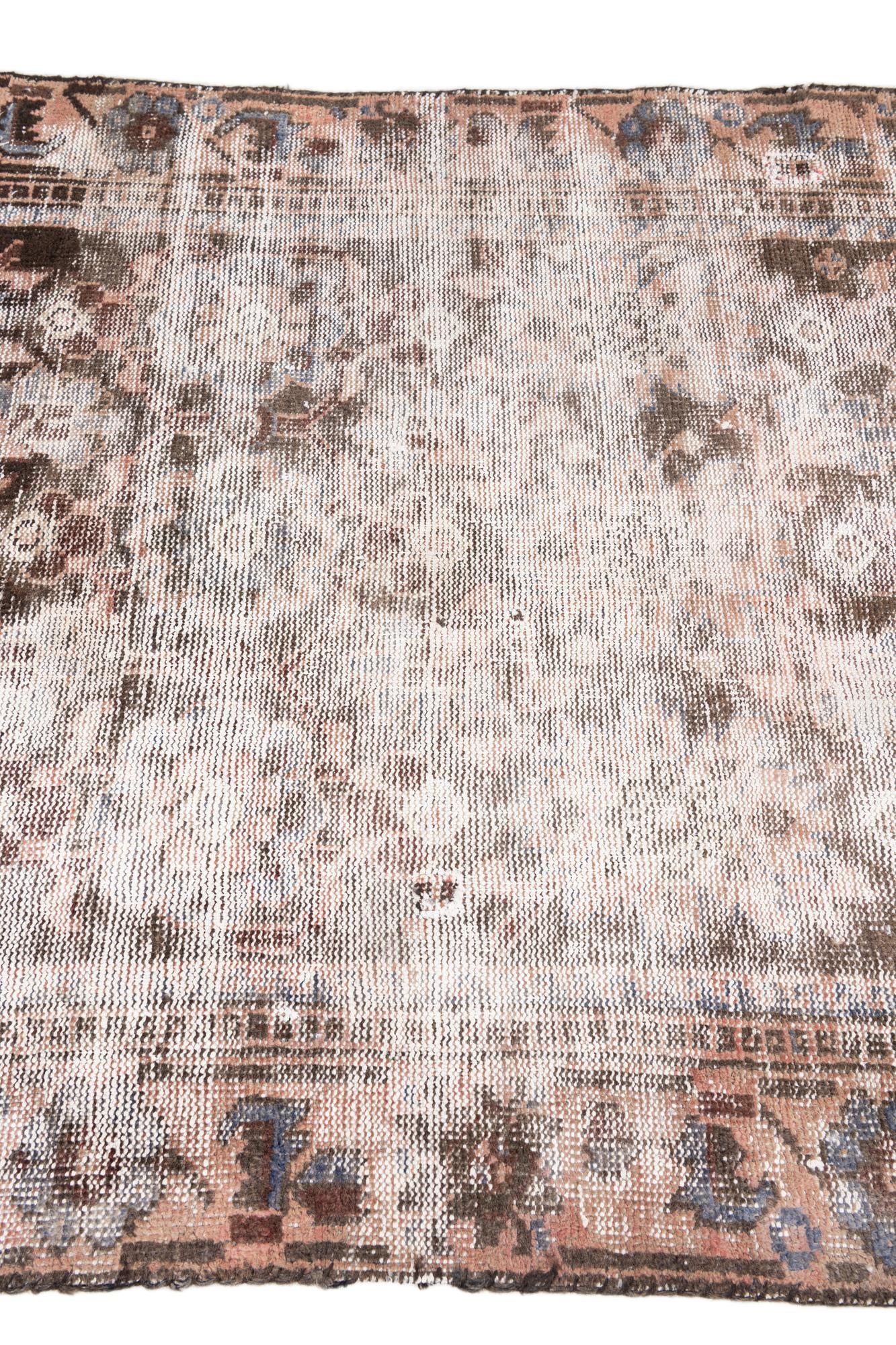 4' x 7' 7 Hand Knotted Ultra Vintage Persian Wool Rug
