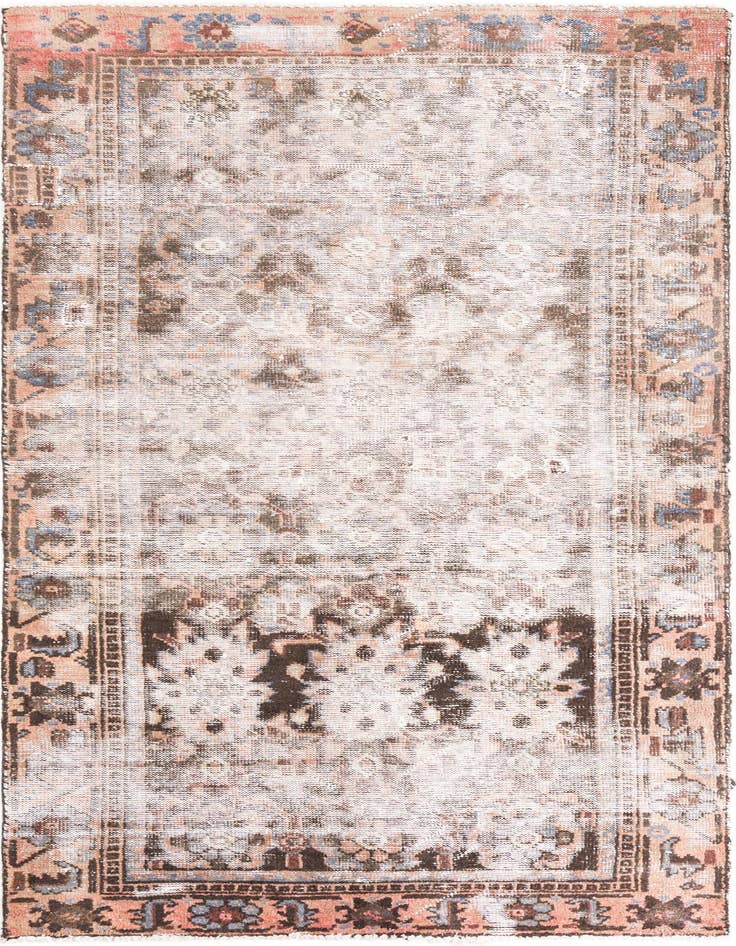 Detail image of 4' x 7' 7 Hand Knotted Ultra Vintage Persian Wool Rug