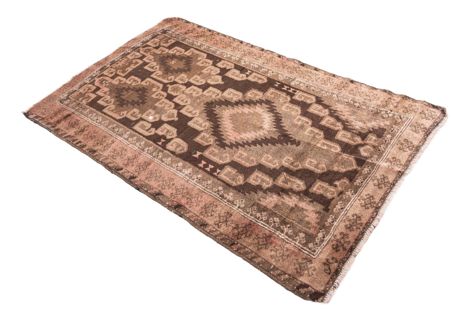 3' 3 x 5' 5 Hand Knotted Ultra Vintage Persian Wool Rug
