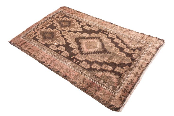 Detail image of 3' 3 x 5' 5 Hand Knotted Ultra Vintage Persian Wool Rug