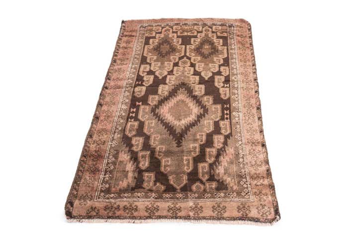 3' 3 x 5' 5 Hand Knotted Ultra Vintage Persian Wool Rug