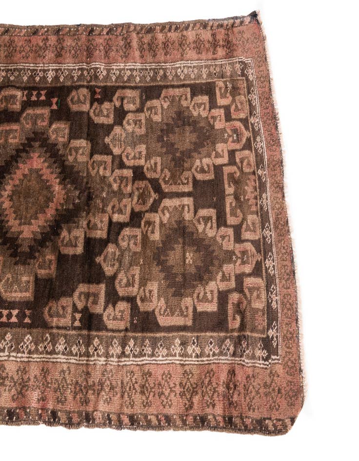 Detail image of 3' 3 x 5' 5  Hand Knotted Ultra Vintage Persian Wool Rug