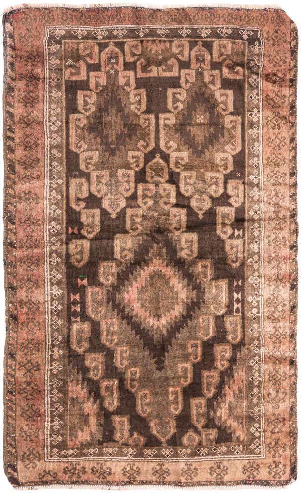 3' 3 x 5' 5 Hand Knotted Ultra Vintage Persian Wool Rug