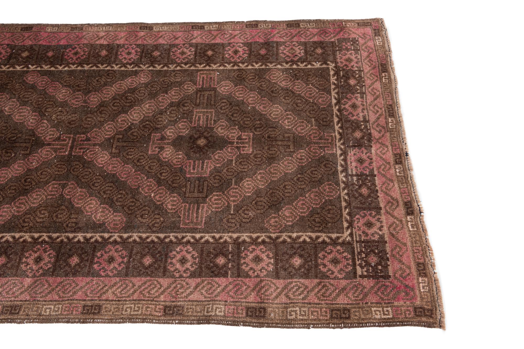 3' 5 x 6' 1 Hand Knotted Ultra Vintage Persian Wool Rug