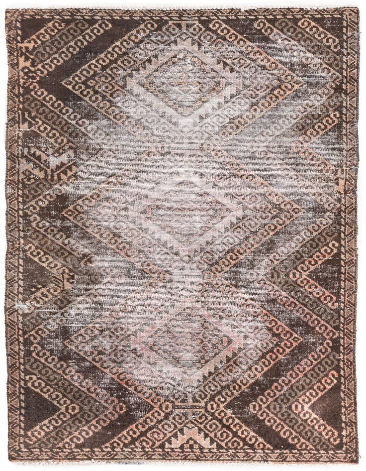 Detail image of 3' x 5' 10 Hand Knotted Ultra Vintage Persian Wool Rug