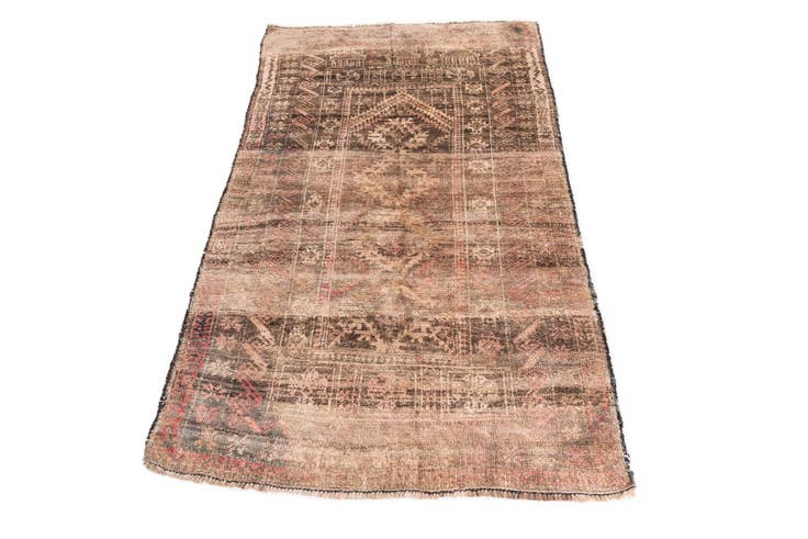 Detail image of 3' x 5' 2 Hand Knotted Ultra Vintage Persian Wool Rug