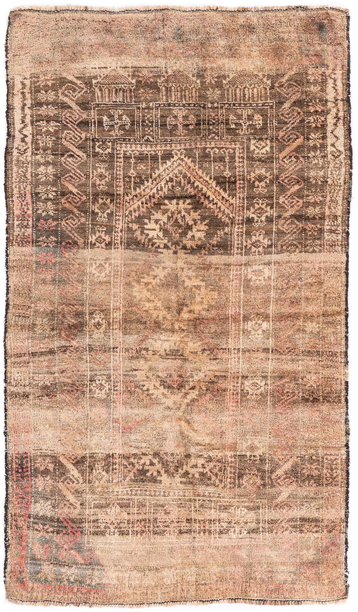 3' x 5' 2 Hand Knotted Ultra Vintage Persian Wool Rug