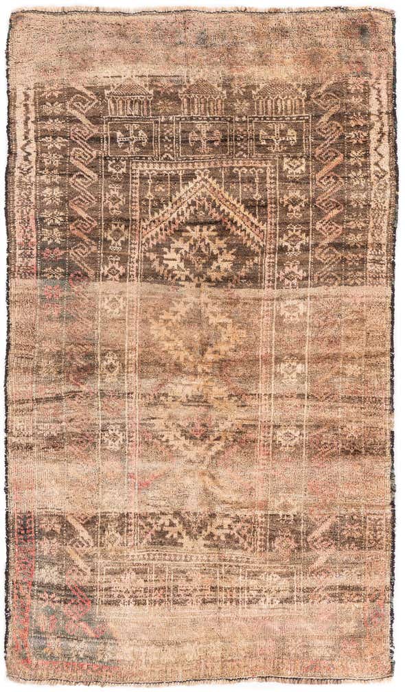 3' x 5' 2 Hand Knotted Ultra Vintage Persian Wool Rug