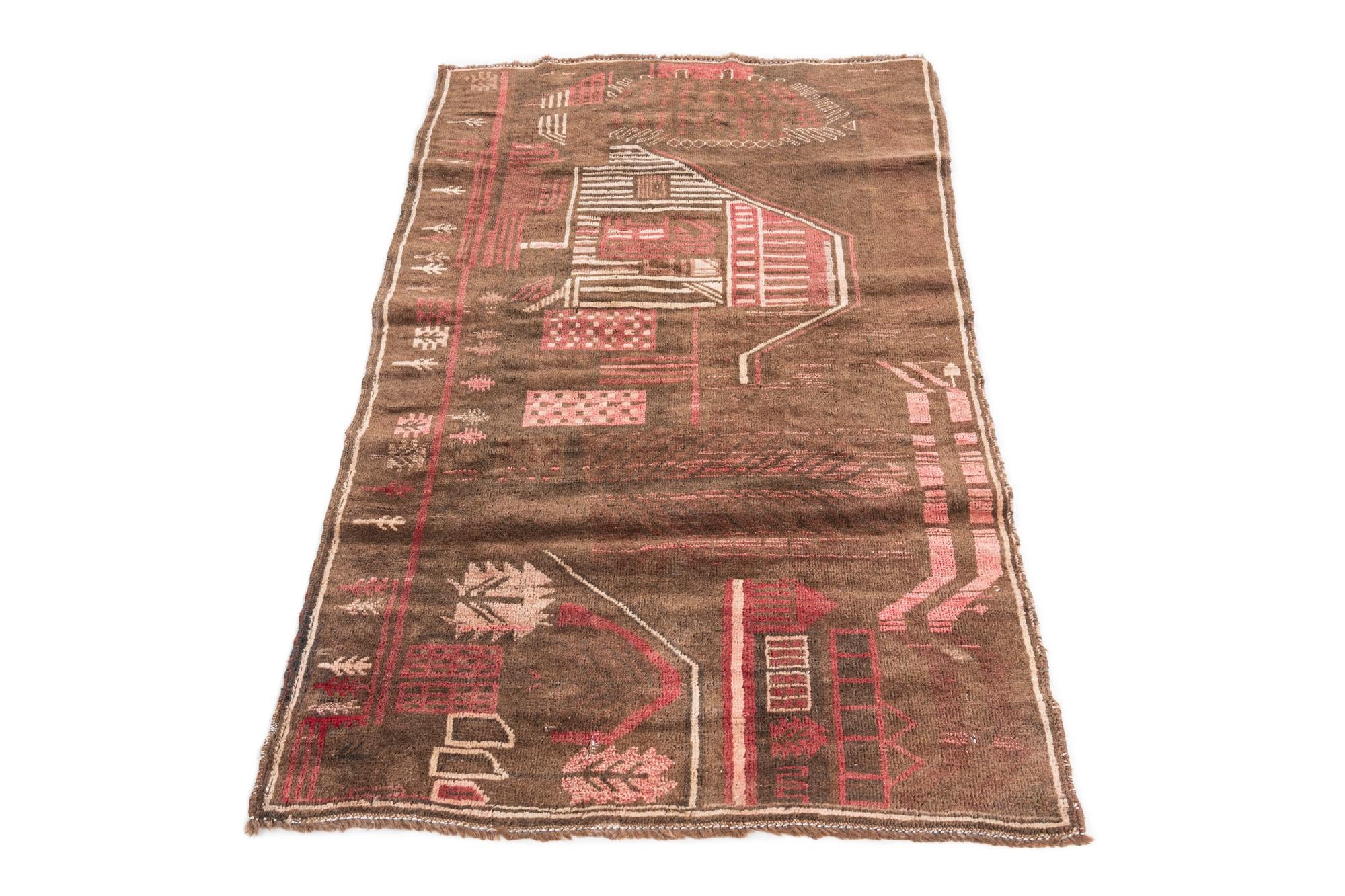3' x 4' 8 Hand Knotted Ultra Vintage Persian Wool Rug