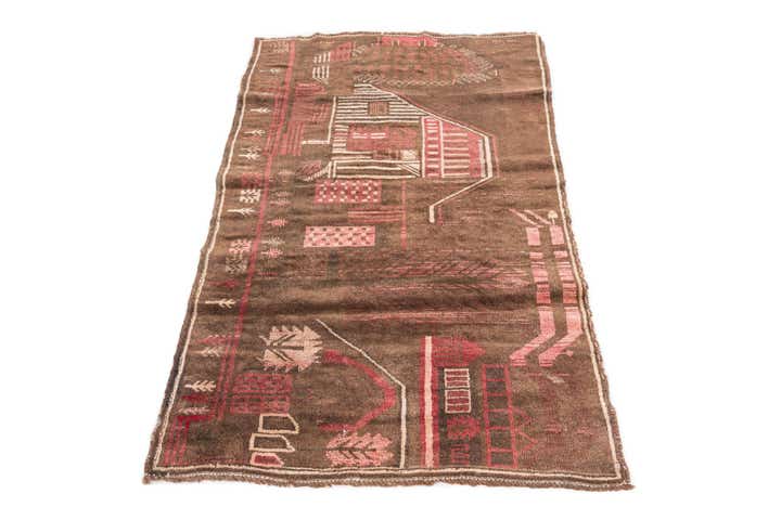 3' x 4' 8 Hand Knotted Ultra Vintage Persian Wool Rug