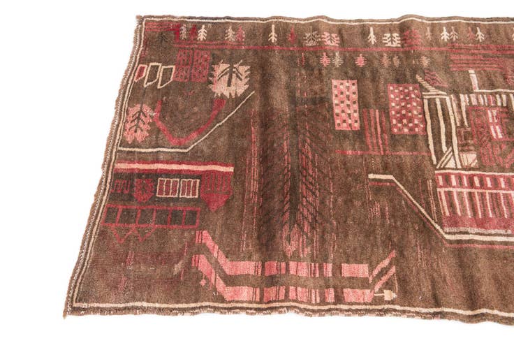 Detail image of 3' x 4' 8 Hand Knotted Ultra Vintage Persian Wool Rug
