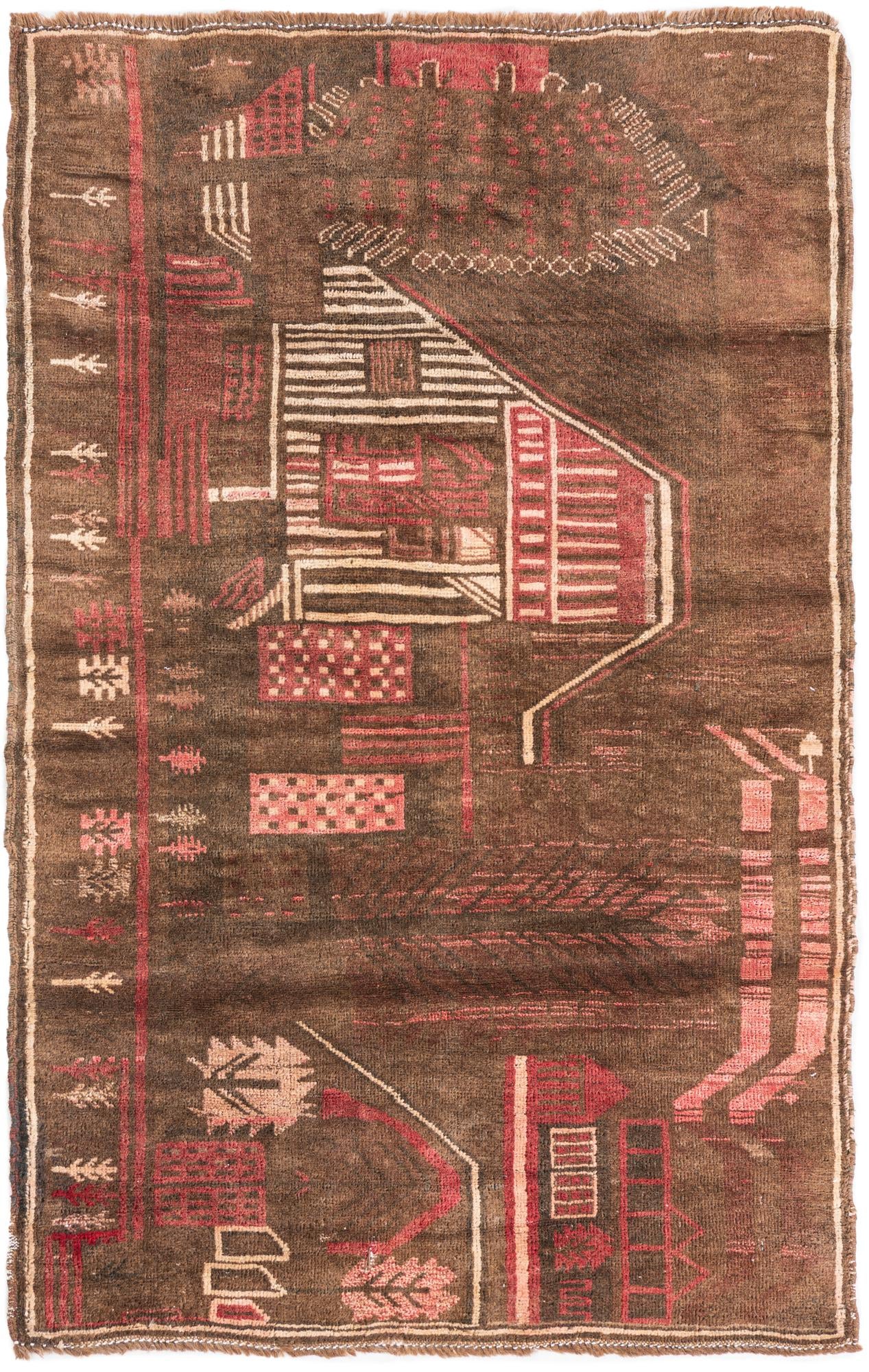 3' x 4' 8 Hand Knotted Ultra Vintage Persian Wool Rug