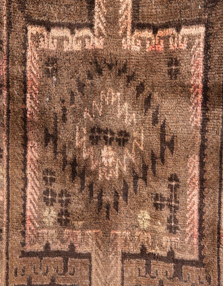 Detail image of 3' 4 x 6' 3  Hand Knotted Ultra Vintage Persian Wool Rug