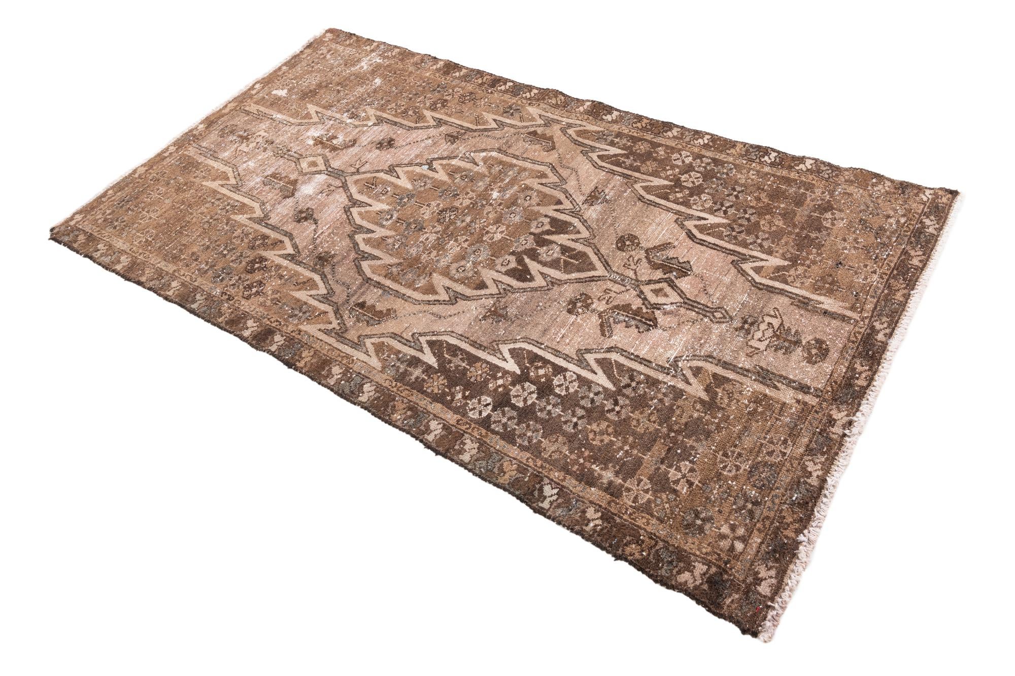 3' 3 x 5' 10 Hand Knotted Ultra Vintage Persian Wool Rug