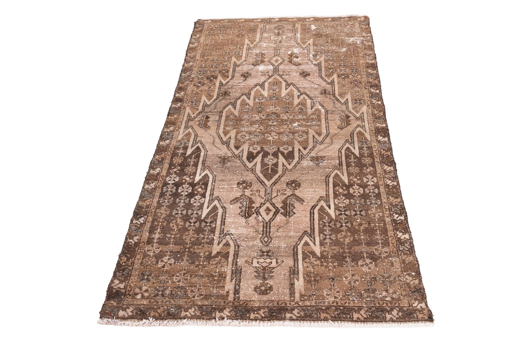3' 3 x 5' 10 Hand Knotted Ultra Vintage Persian Wool Rug