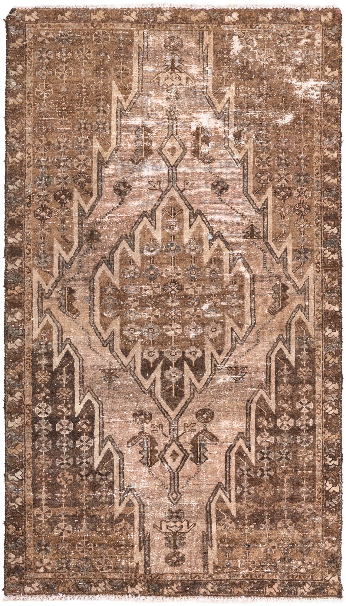 3' 3 x 5' 10 Hand Knotted Ultra Vintage Persian Wool Rug