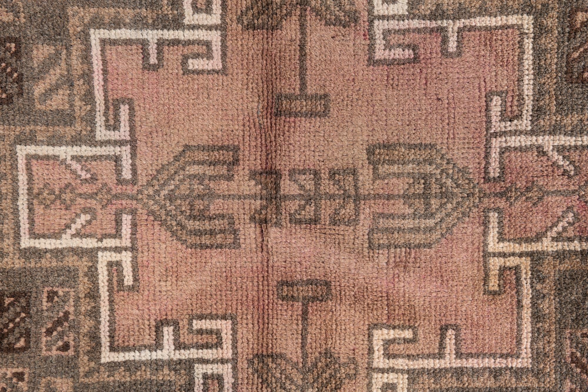 105cm x 190cm Hand Knotted Ultra Vintage Persian Wool Rug