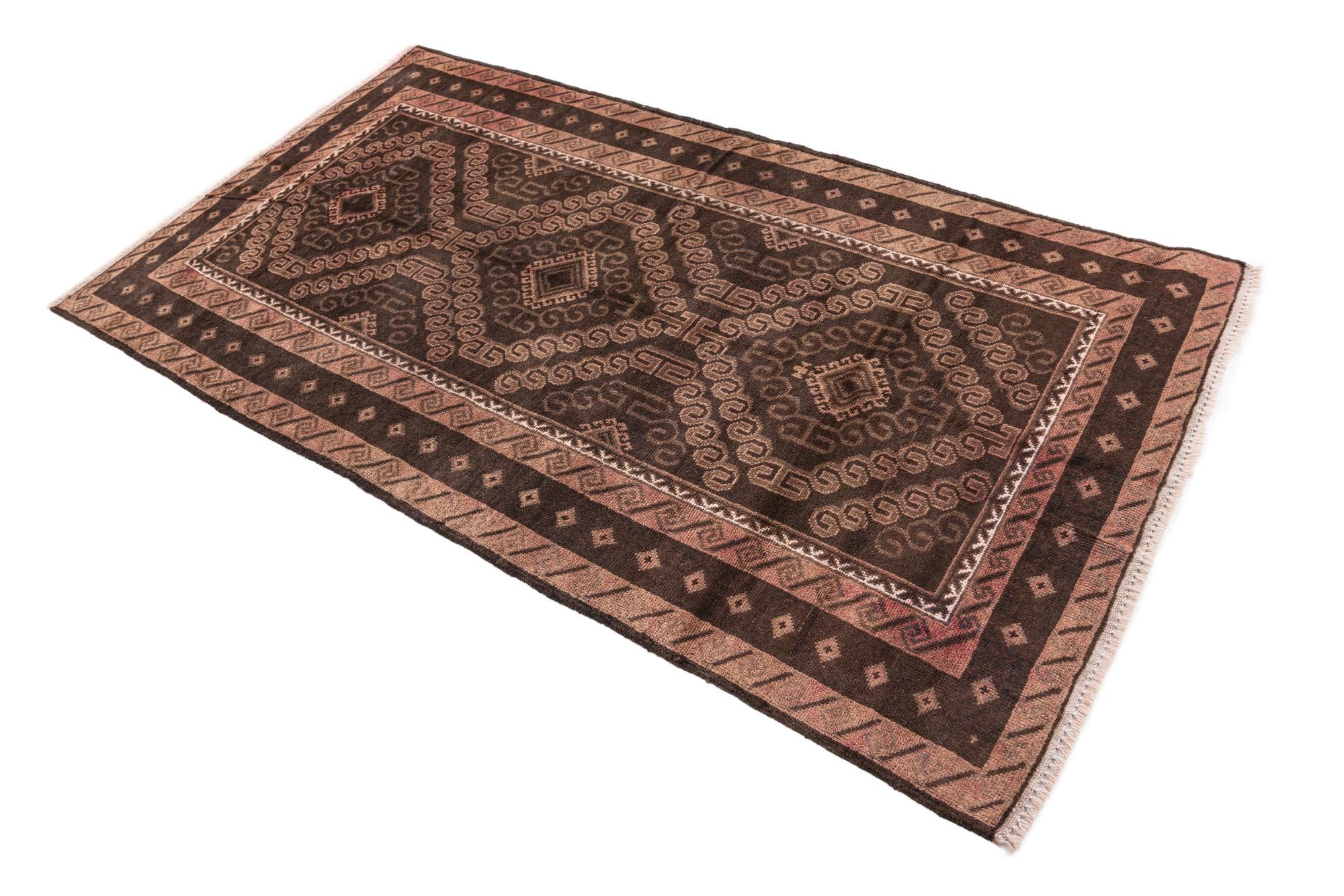 3' 5 x 6' 4 Hand Knotted Ultra Vintage Persian Wool Rug