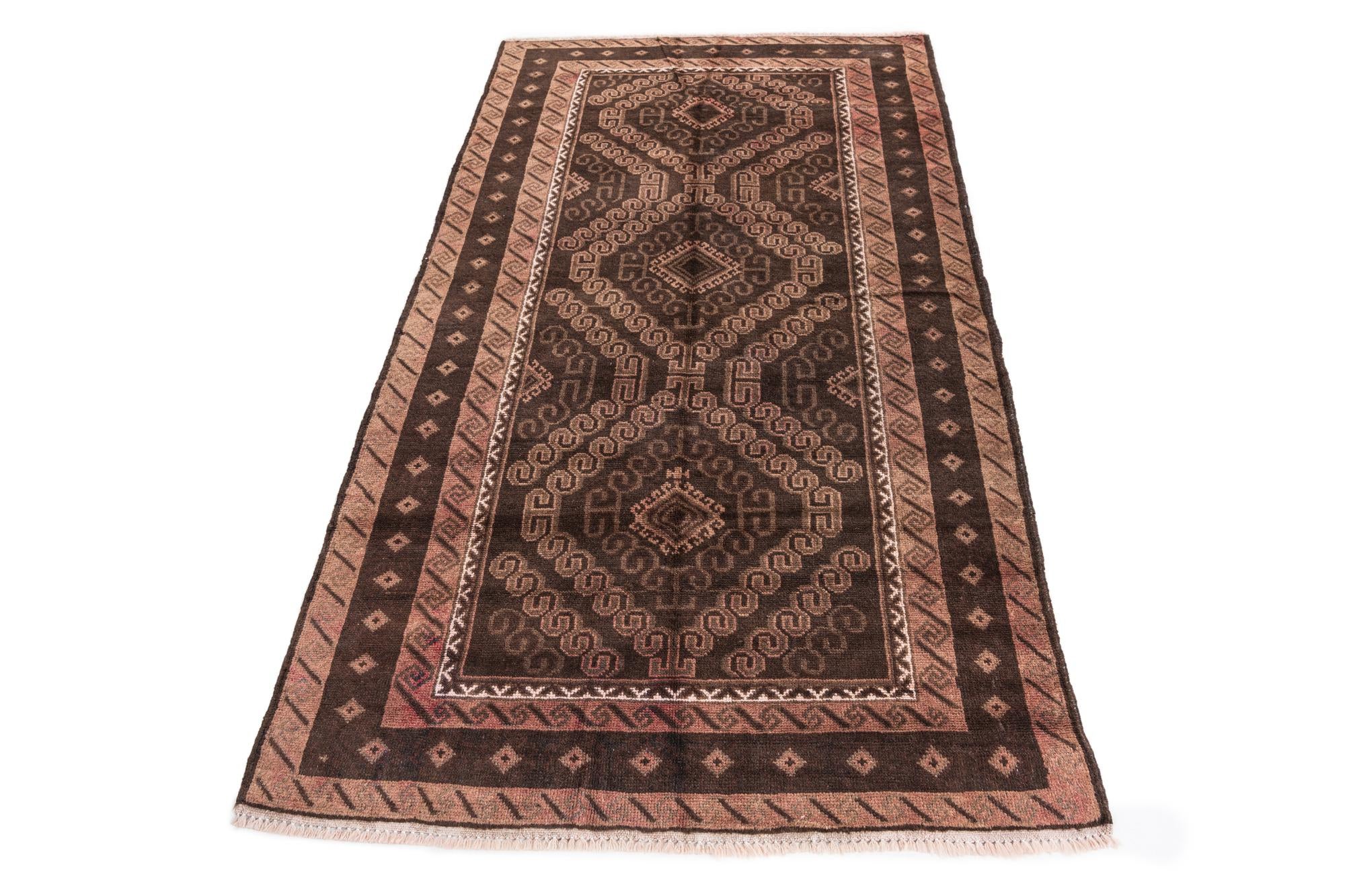 3' 5 x 6' 4 Hand Knotted Ultra Vintage Persian Wool Rug