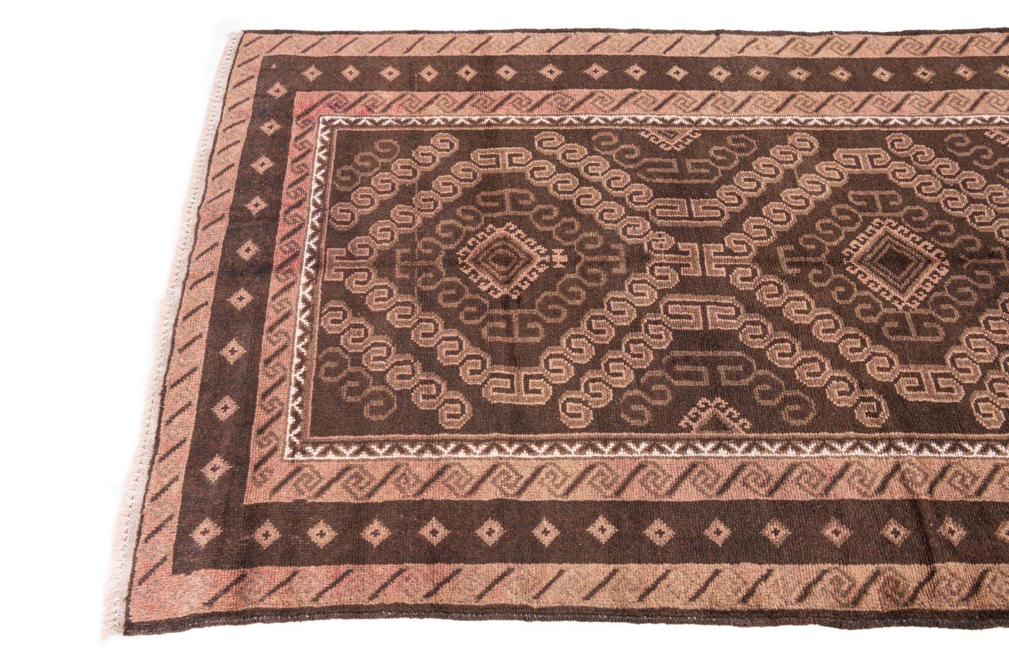 3' 5 x 6' 4 Hand Knotted Ultra Vintage Persian Wool Rug