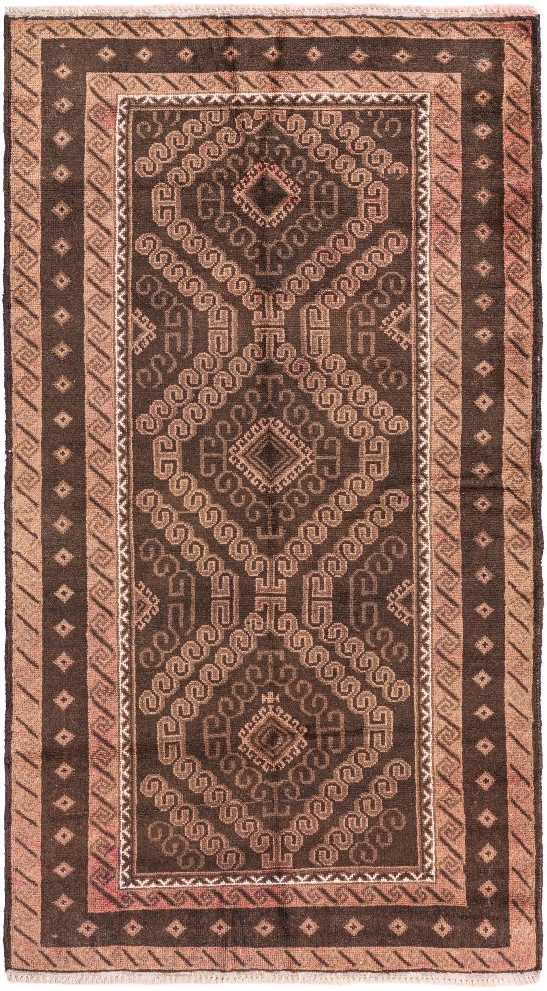 3' 5 x 6' 4 Hand Knotted Ultra Vintage Persian Wool Rug