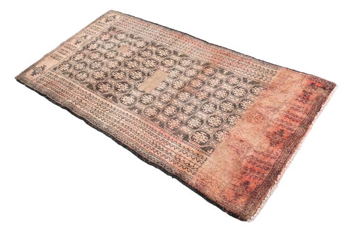 Detail image of 2' 9 x 5' 4 Hand Knotted Ultra Vintage Persian Wool Rug