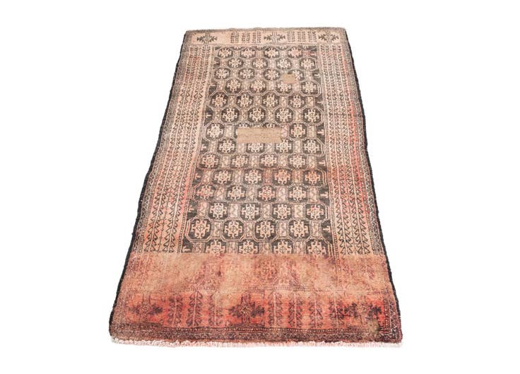 Detail image of 2' 9 x 5' 4 Hand Knotted Ultra Vintage Persian Wool Rug