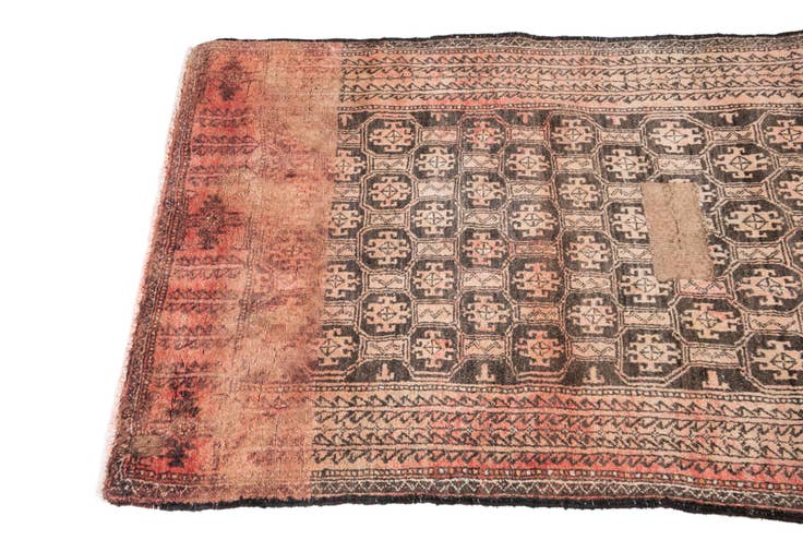 Detail image of 2' 9 x 5' 4 Hand Knotted Ultra Vintage Persian Wool Rug