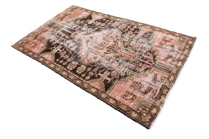 3' 7 x 5' 10 Hand Knotted Ultra Vintage Persian Wool Rug