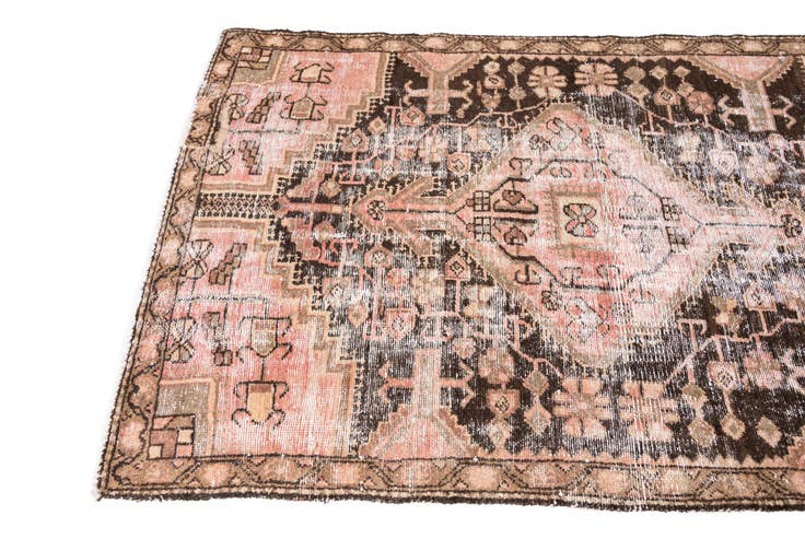 Detail image of 3' 7 x 5' 10 Hand Knotted Ultra Vintage Persian Wool Rug