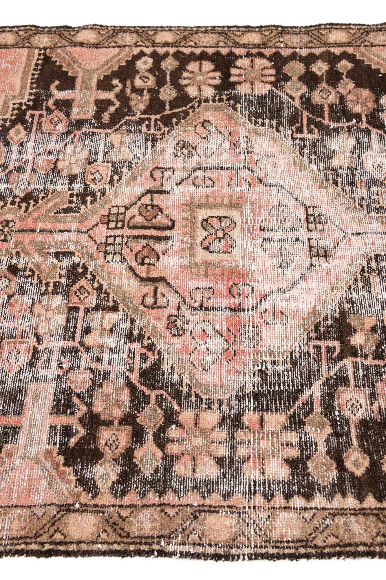 3' 7 x 5' 10 Hand Knotted Ultra Vintage Persian Wool Rug