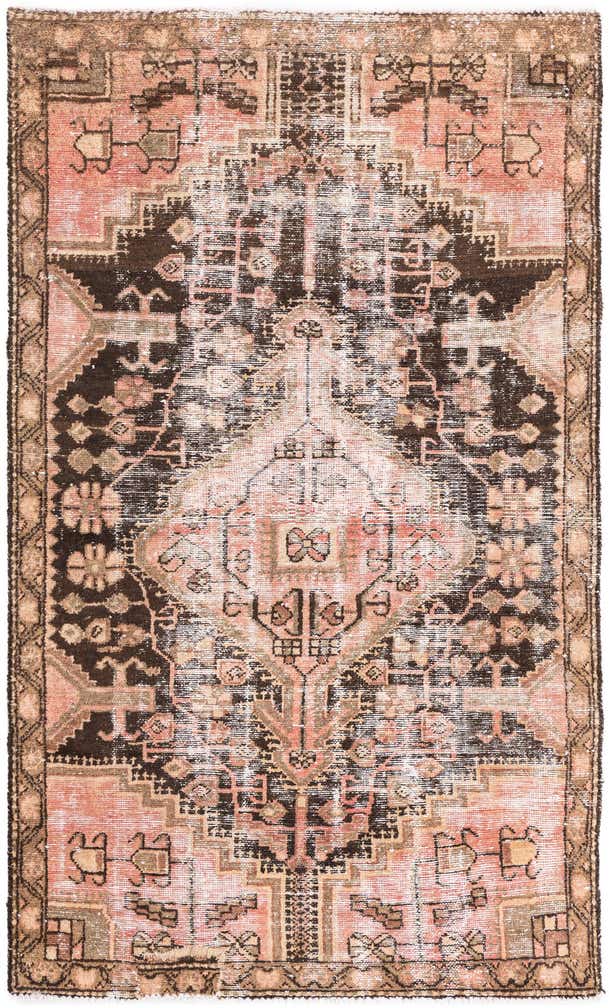 3' 7 x 5' 10 Hand Knotted Ultra Vintage Persian Wool Rug