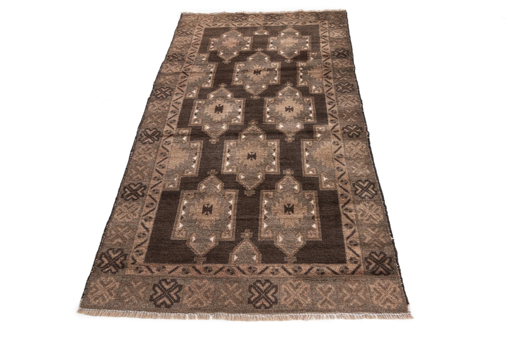 3' 4 x 6' 2 Hand Knotted Ultra Vintage Persian Wool Rug