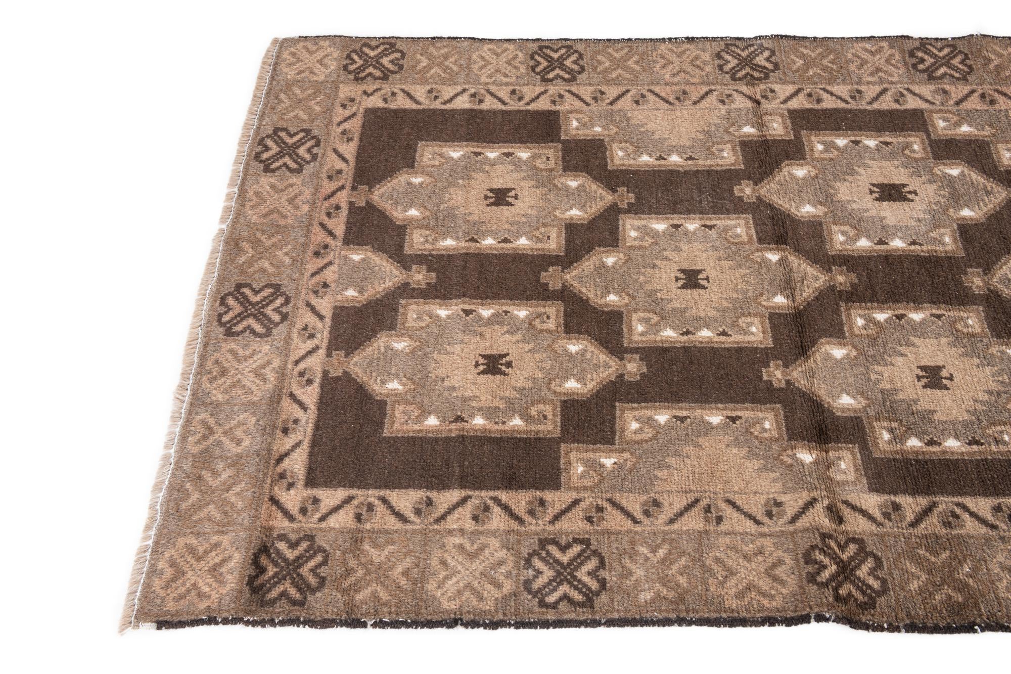 3' 4 x 6' 2 Hand Knotted Ultra Vintage Persian Wool Rug