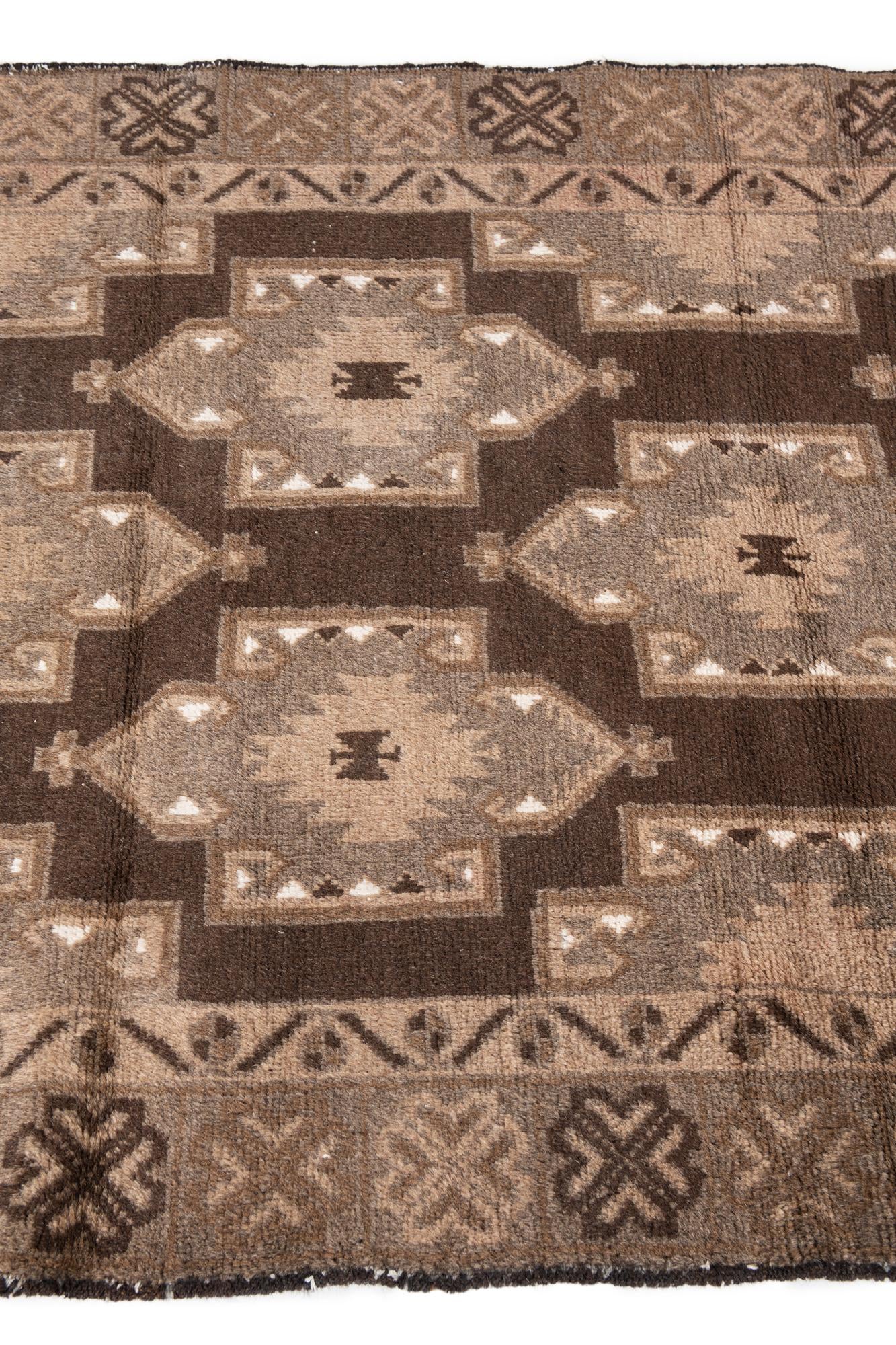 3' 4 x 6' 2 Hand Knotted Ultra Vintage Persian Wool Rug