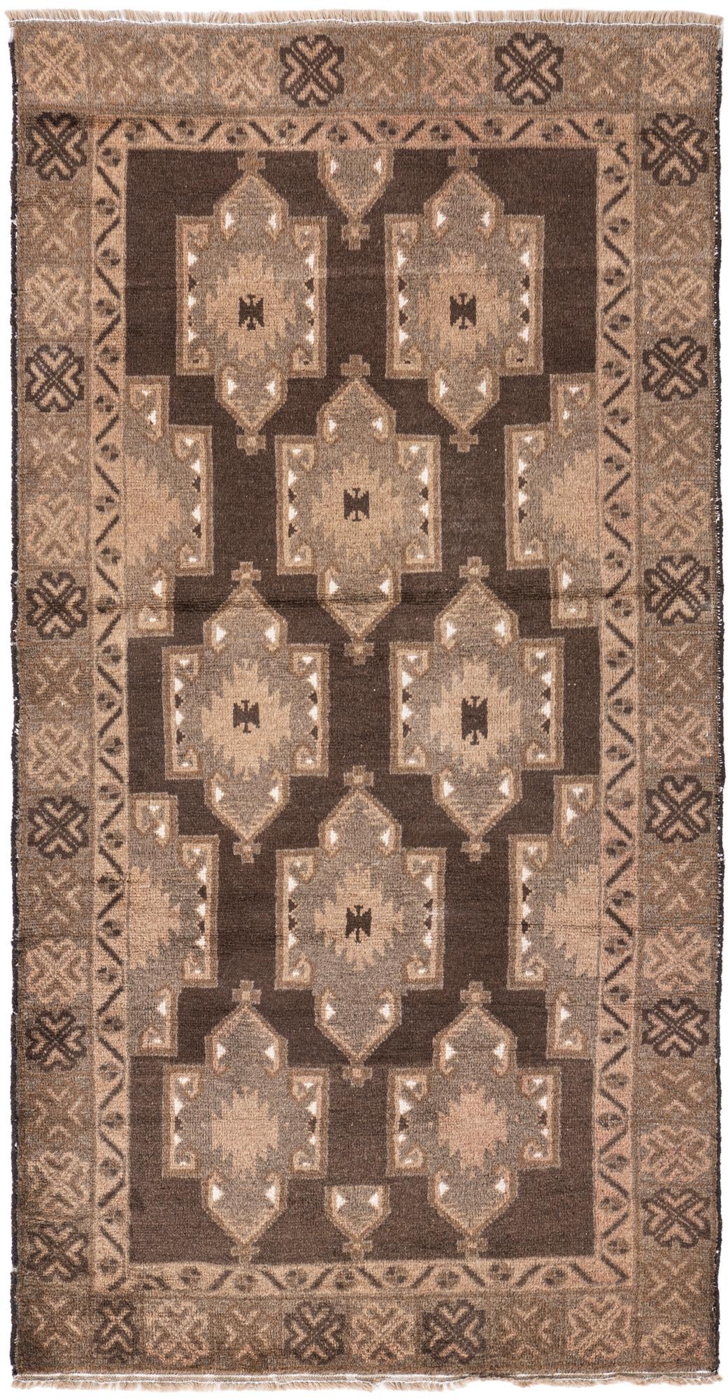 3' 4 x 6' 2 Hand Knotted Ultra Vintage Persian Wool Rug