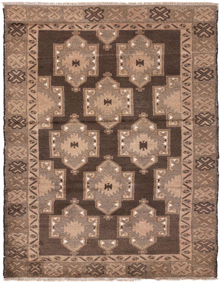 Detail image of 3' 4 x 6' 2 Hand Knotted Ultra Vintage Persian Wool Rug