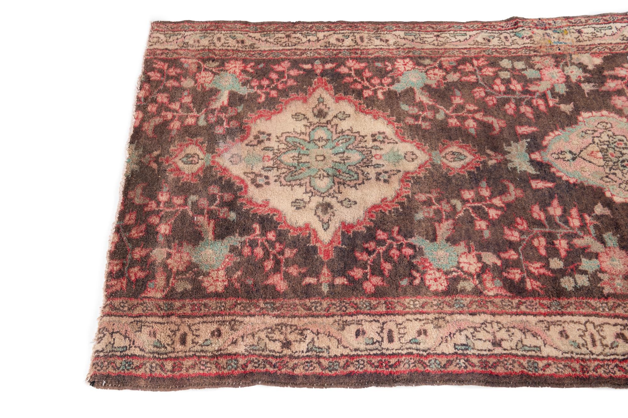 3' 4 x 6' 3 Hand Knotted Ultra Vintage Persian Wool Rug