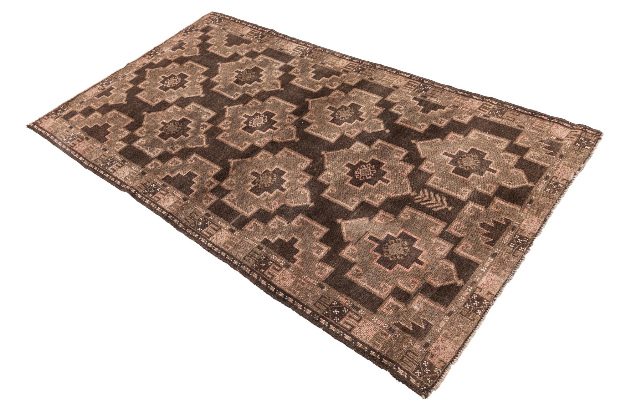 3' 6 x 6' 4 Hand Knotted Ultra Vintage Persian Wool Rug