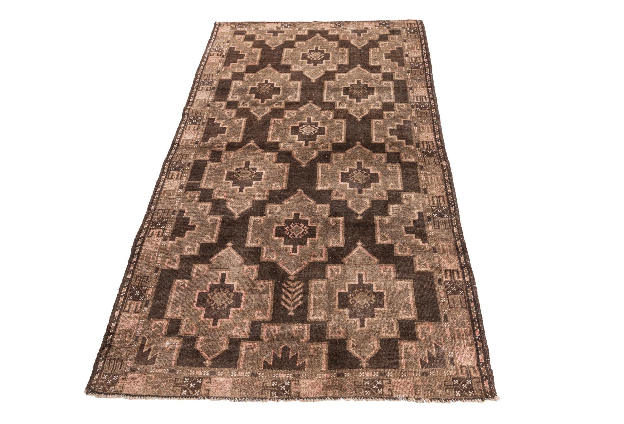 3' 6 x 6' 4 Hand Knotted Ultra Vintage Persian Wool Rug