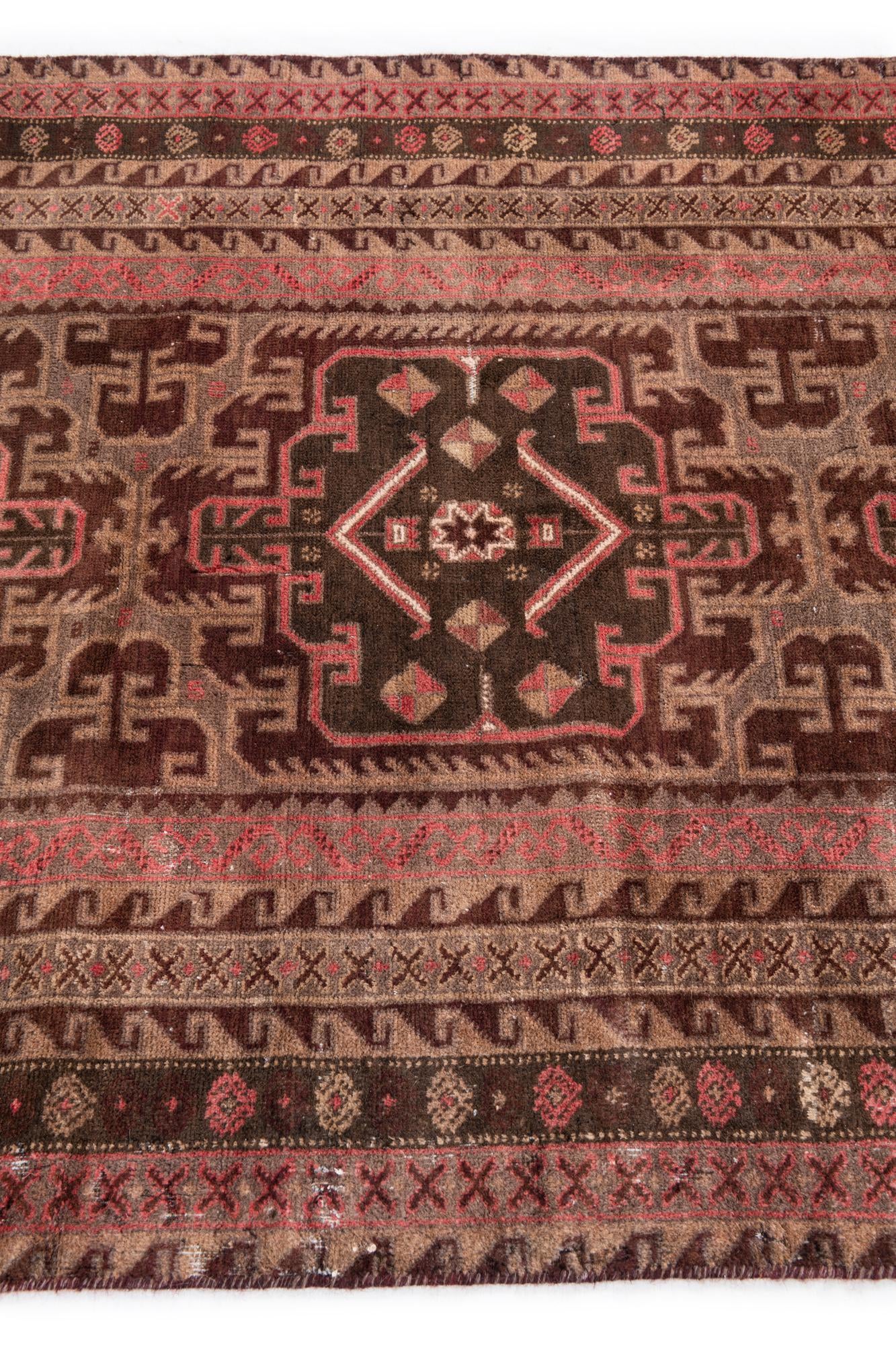 3' 9 x 6' 5 Hand Knotted Ultra Vintage Persian Wool Rug