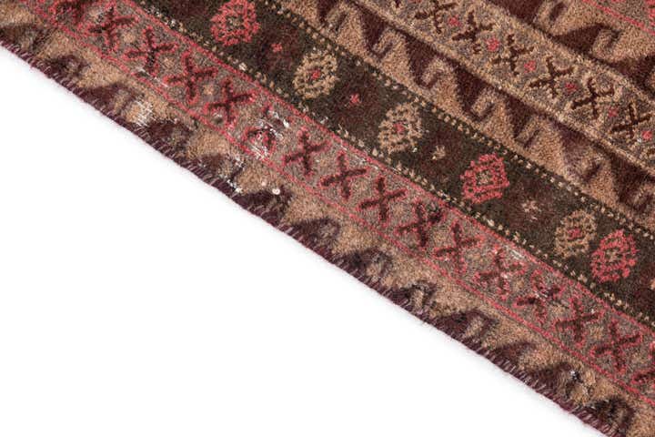 3' 9 x 6' 5 Hand Knotted Ultra Vintage Persian Wool Rug