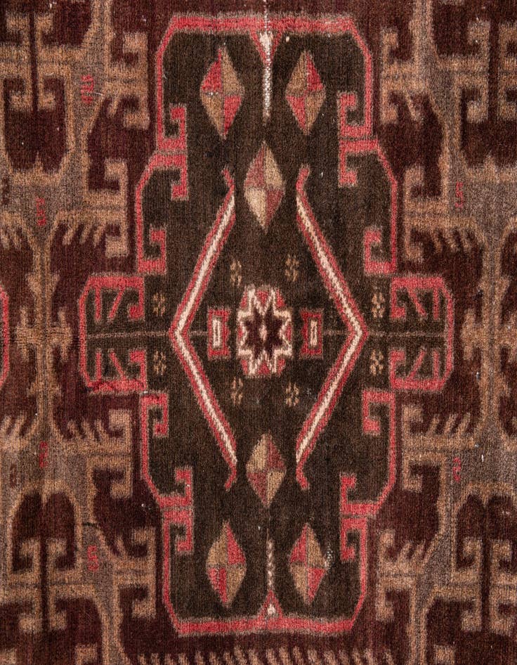 Detail image of 3' 9 x 6' 5  Hand Knotted Ultra Vintage Persian Wool Rug