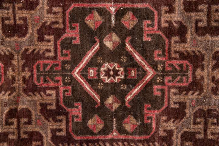 3' 9 x 6' 5 Hand Knotted Ultra Vintage Persian Wool Rug
